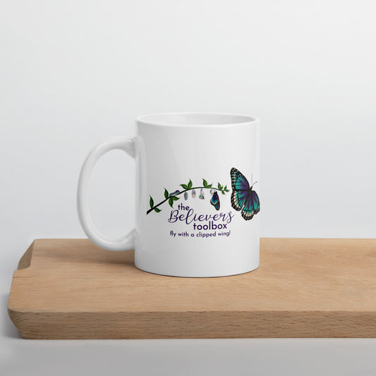 White glossy mug